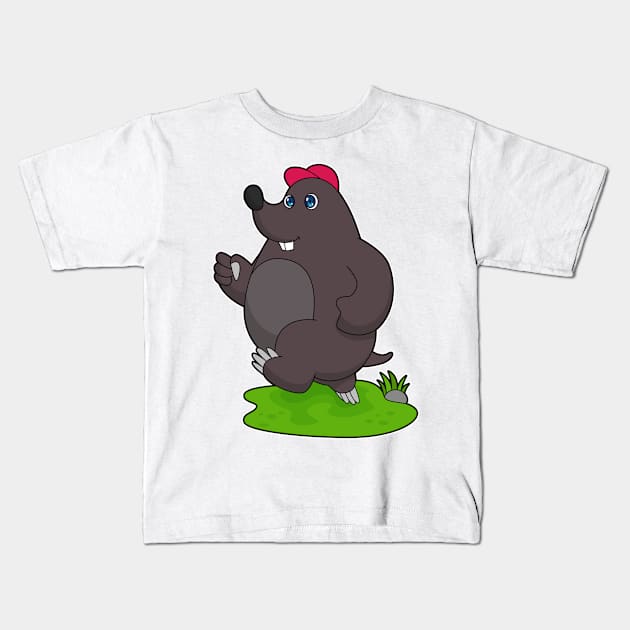 Mole Runner Running Kids T-Shirt by Markus Schnabel